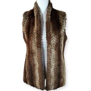 LIZ CLAIBORNE FAUX FUR VEST SZ.SP EUC.